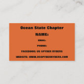 Chapitre de l'Ocean State - Cartes de visite 2 (Dos)