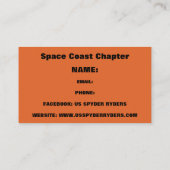 Chapitre de Space Coast - Cartes de visite 3 (Dos)