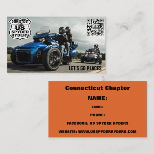 Chapitre du Connecticut - Cartes de visite 2 (Devant / Derrière)