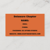 Chapitre du Delaware - Cartes de visite 2 (Dos)