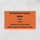Chapitre SC Midlands - Cartes de visite 3 (Dos)
