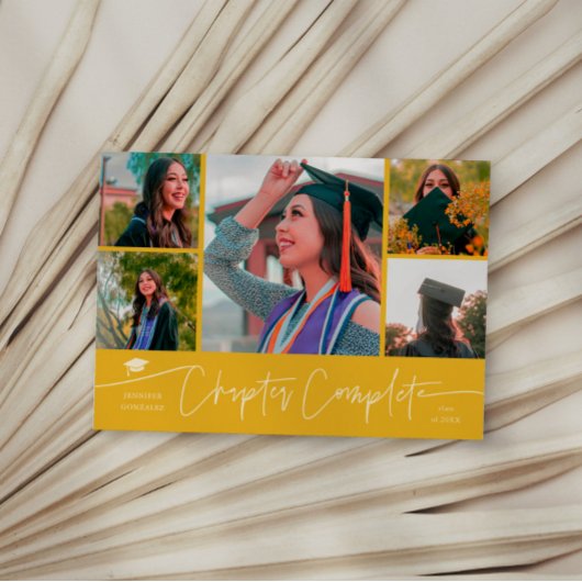 Chapitre Terminé Carte Multi Photo Jaune Dégradé