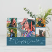 Chapitre Terminé Carte Multi Photo Turquoise (Debout devant)