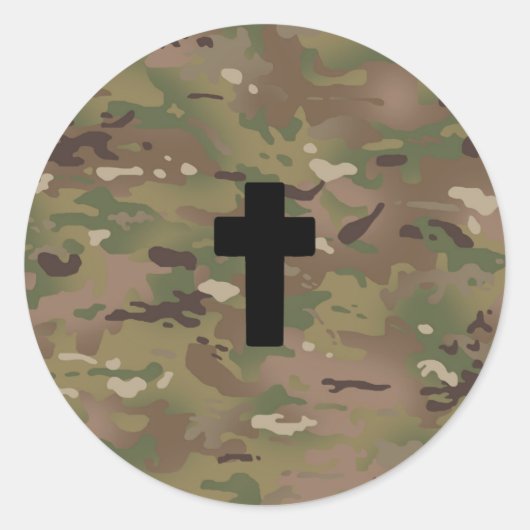 Chaplain (Christelijk) Ronde Sticker (Voorkant)