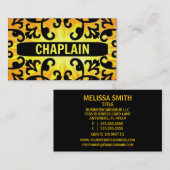 Chaplain Sunshine Damask Carte de visite (Devant / Derrière)