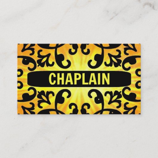 Chaplain Sunshine Damask Carte de visite (Devant)