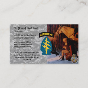 Chaplain Visitekaartje (George Washington Praying)