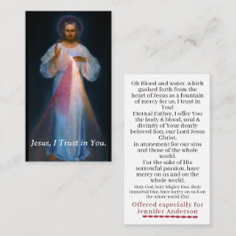  Chaplet of Divine Mercy Prayer Kaart Contactkaartje