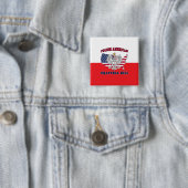 Chappell Hill Texas Pools Amerikaans Vierkante Button 5,1 Cm (In situ)