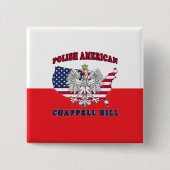 Chappell Hill Texas Pools Amerikaans Vierkante Button 5,1 Cm (Voorkant)