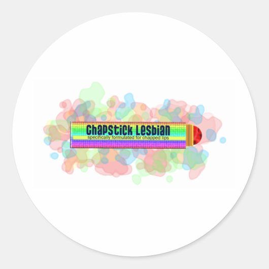 Chapstick Lesbisch Ronde Sticker (Voorkant)