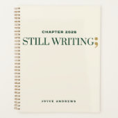 Chapter 2026 Still Writing Custom Gold Semicolon Planner (Voorkant)