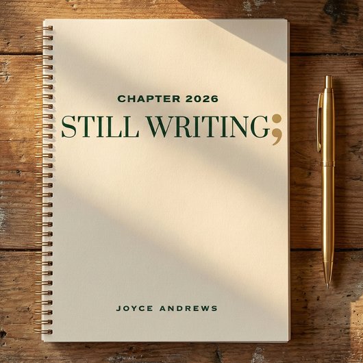Chapter 2026 Still Writing Custom Gold Semicolon Planner