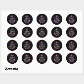 Chapter 44 Since 1982 Purple Disco Ball 44th Birth Ronde Sticker (Vel)