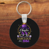 Chapter 44 Since 1982 Purple Disco Ball 44th Birth Sleutelhanger (Voorkant)