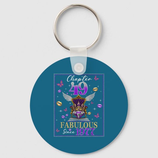 Chapter 49 Fabulous Since 1977 49th Birthday Women Sleutelhanger (Voorkant)