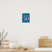 Chapter 50 Est 1976 Happy 50th Birthday Gift  Poster (Keuken)