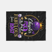 Chapter 59 Since 1967 Purple Disco Ball 59th Birth Fleece Deken (Voorkant (Horizontaal))