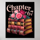 Chapter 67 Floral Book Stack Design Poster (Voorkant)