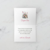 Chapter One 1st Girl Book Theme First Birthday Bedankkaart (Binnen)