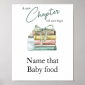 Chapter Storybook Baby shower Noem dat baby eten Poster (Voorkant)