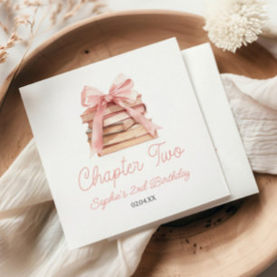 Chapter Two Roze Strik Boeken 2de Verjaardagsfeest Servet