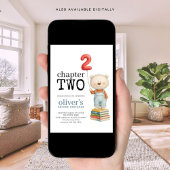 Chapter Two Teddy Bear Books Boy 2nd Birthday Kaart