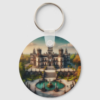 Chapultepec Castle Mexico Vintage Reizen Sleutelhanger