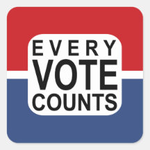 Chaque autocollant Vote Counts
