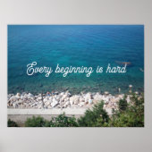 Chaque début est une affiche proverbe dure (Devant)