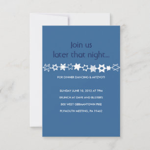 CHAQUE ÉTOILE EST UNE CARTE Bat mitzvah DE FÊTE Ba