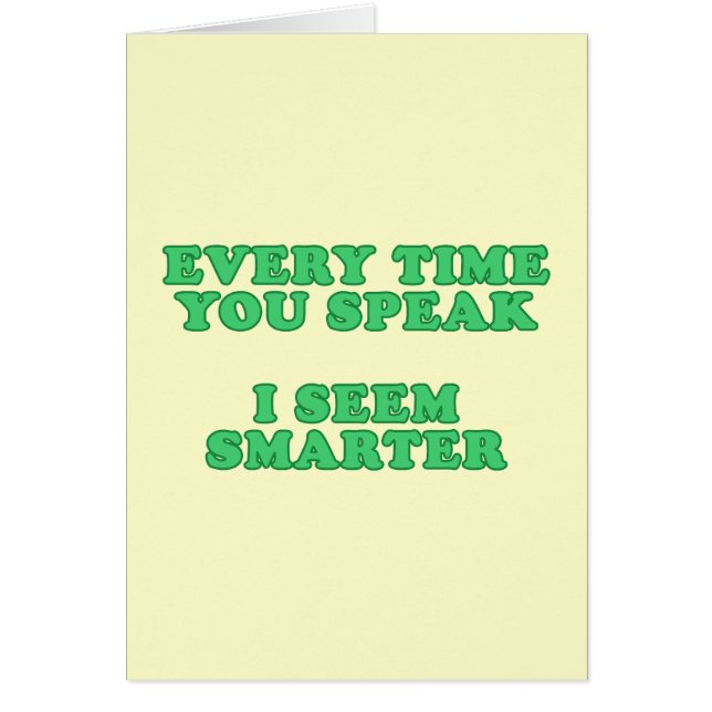 Chaque fois que vous parlez (Devant)