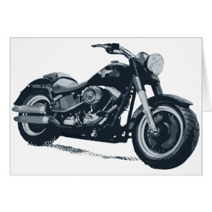 Chaque garçon aime une moto américaine Fat Blue