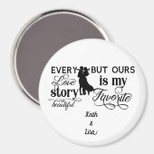 Chaque Histoire D'Amour Est Un Magnet De Typograph (Recto/Verso)