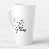 Chaque Jour Est Un Nouveau Début Latte Mug (Angle gauche)