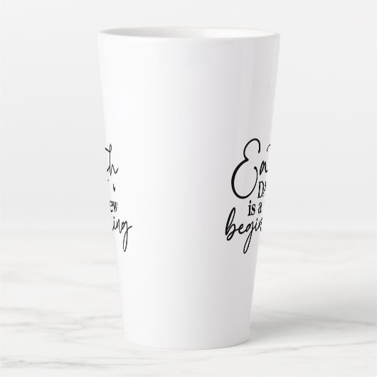 Chaque Jour Est Un Nouveau Début Latte Mug (Devant)