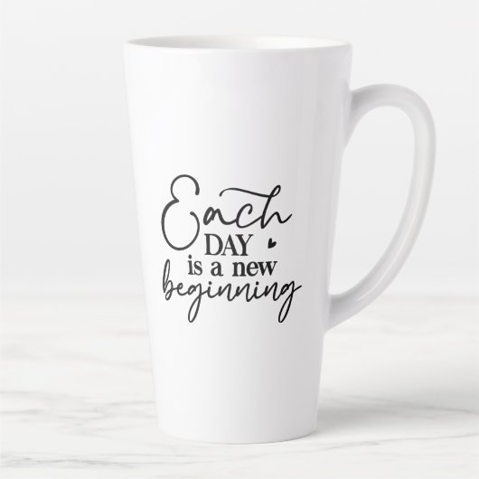 Chaque Jour Est Un Nouveau Début Latte Mug (Droite)