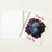 Chaque Jour Jour de la Terre Fleur Design Planète (Devant avec enveloppe)