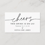 CHAQUE Mariage Ce drink Est Sur Nous Carte Billet (Devant)