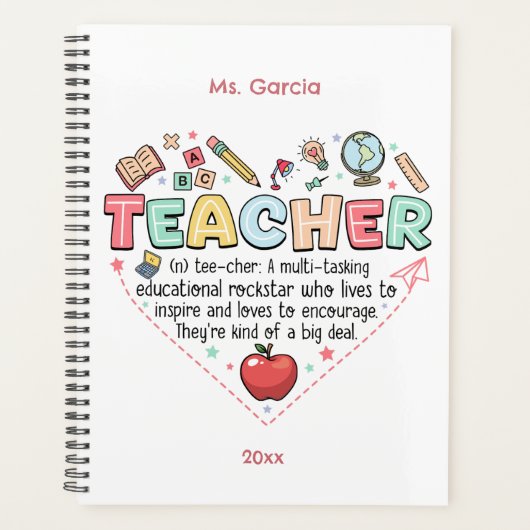 Chaque mois de l'enseignant personnalisé (Devant)