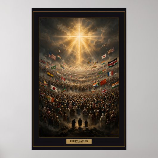Chaque Nation — Affiche encadrée de la multitude (Devant)