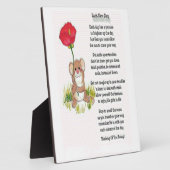 Chaque nouvelle journée Poem Plaque (Côté)