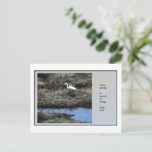 Chaque printemps, carte postale de Haiku (Debout devant)