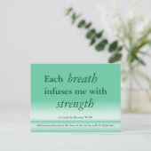 Chaque respiration m'insuffle Une carte de cours e (Debout devant)