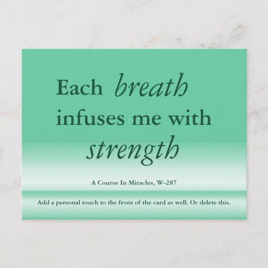 Chaque respiration m'insuffle Une carte de cours e (Devant)