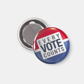 Chaque vote compte le Magnet d'élection (Recto/Verso)