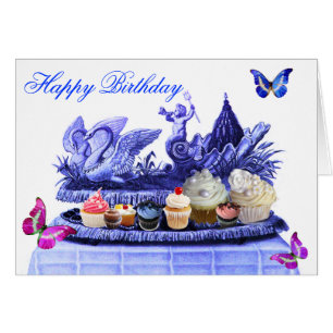 CHAR BLEU DE JOYEUX ANNIVERSAIRE DE CYGNES ET DE