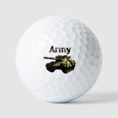 Char d'armée en kaki vert, balles de golf (Recto)