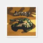 Char d'armée en kaki vert, serviettes en papier (Devant)