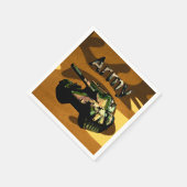 Char d'armée en kaki vert, serviettes en papier (Coin)